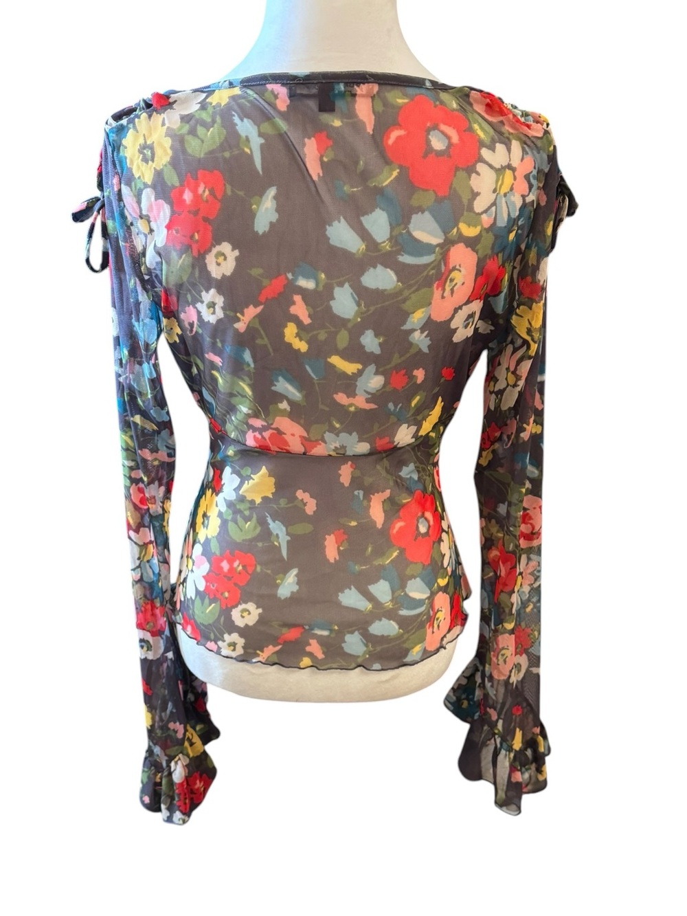Betsey Johnson Rare Y2K Mesh top size M - Picture 3 of 5